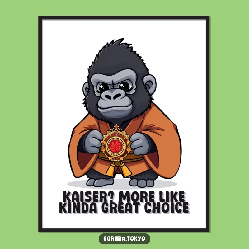 Funny Free Printable Wall Art: Gorilla Kimono Kaiser Downloadable Decor