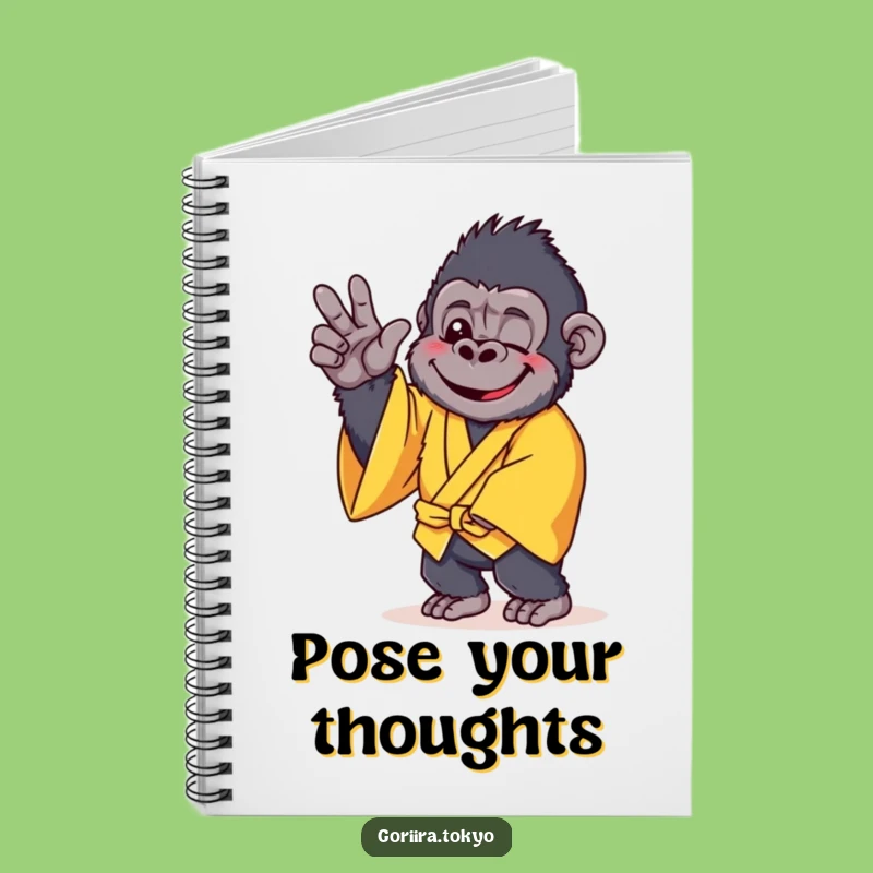 Funny Cheerful Gorilla Yellow Kimono Notebook: Gentle Ideas, Humorous Gift