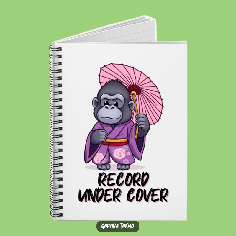 Funny Gorilla Purple Kimono Umbrella Notebook: Stylish Notes, Humorous Gift