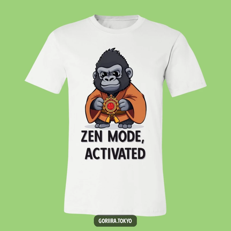 Funny Gorilla Kimono T-Shirt - Comical Brown Robe Warrior Tee Gift