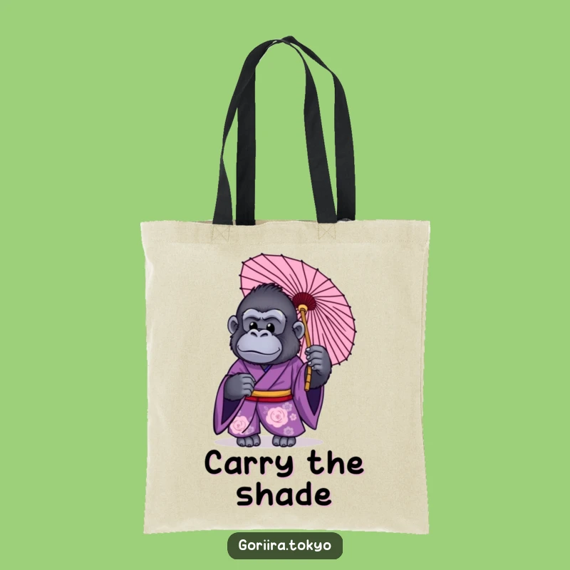 Funny Gorilla Purple Kimono Umbrella Tote Bag: Stylish Carry, Chic Humorous Gift