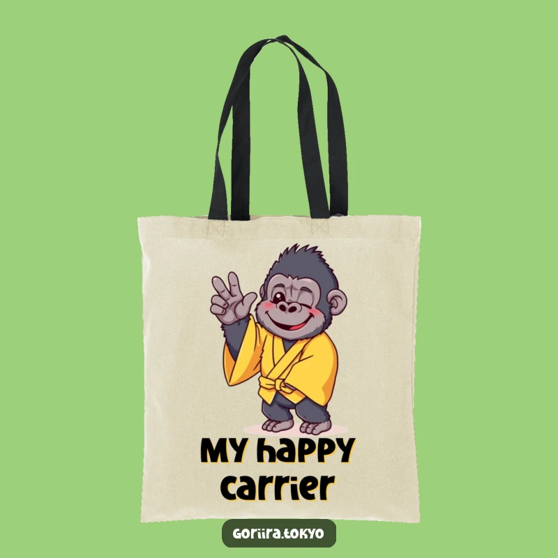 Funny Cheerful Gorilla Yellow Kimono Tote Bag: Gentle Carry, Chic Humorous Gift
